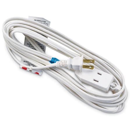 Master Electronics Extension Cord, Indoor, 1 Outlets, White, Vinyl, 12 ft 765685